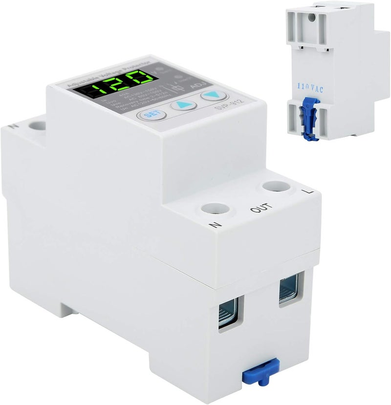 Kodrily Under Voltage Protector Relay, SVP912 120V AC Voltage Stabilizer, Self Recovery Automatic Reset Switch, Plastic Adjustable Voltage Protective Device Current Protector - Image 4
